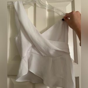 superdown white crop top